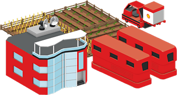 Shell's carbon neutral generated fuel from their power plant, consisting of farm land agricultural and Headquaters